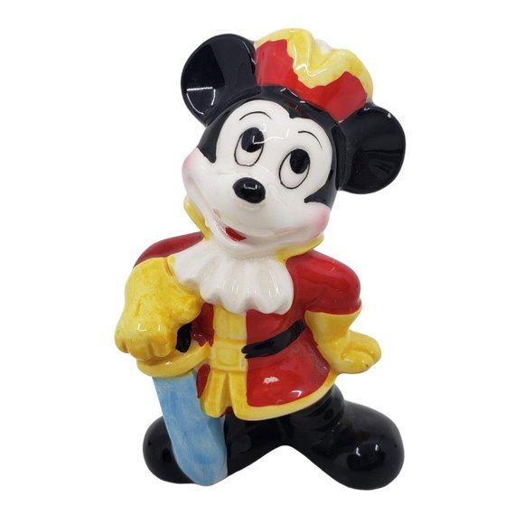 Walt Disney Mickey Mouse Ceramic Figure Figurine Porcelain 4 in Japan VINTAGE - Picture 1 of 9